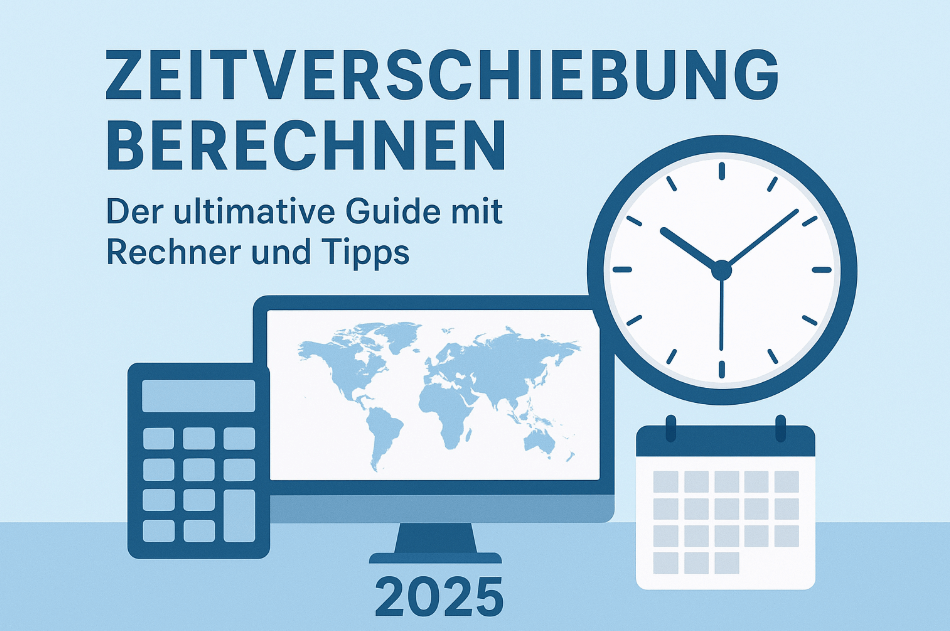 Zeitverschiebung berechnen - Weltzeitzonen und Uhren
